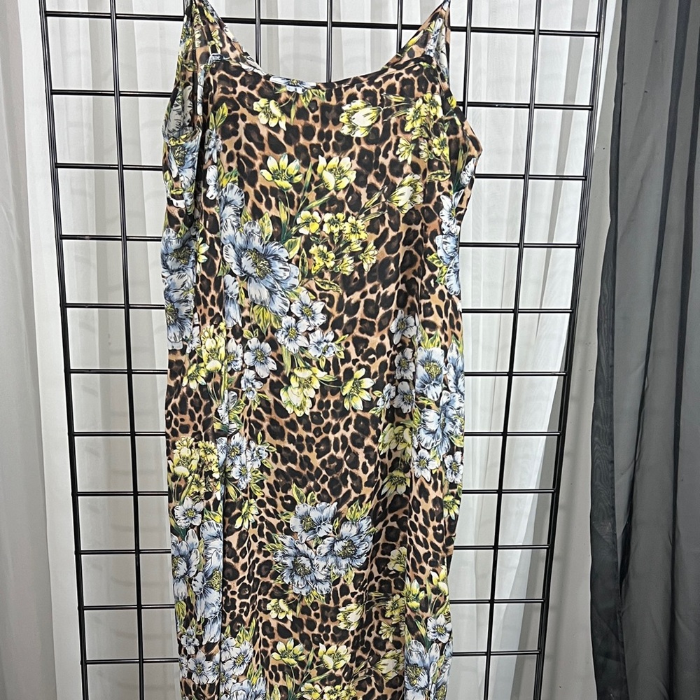 White House Black Market Floral Leopard Slip Dress - Picture 6 of 9